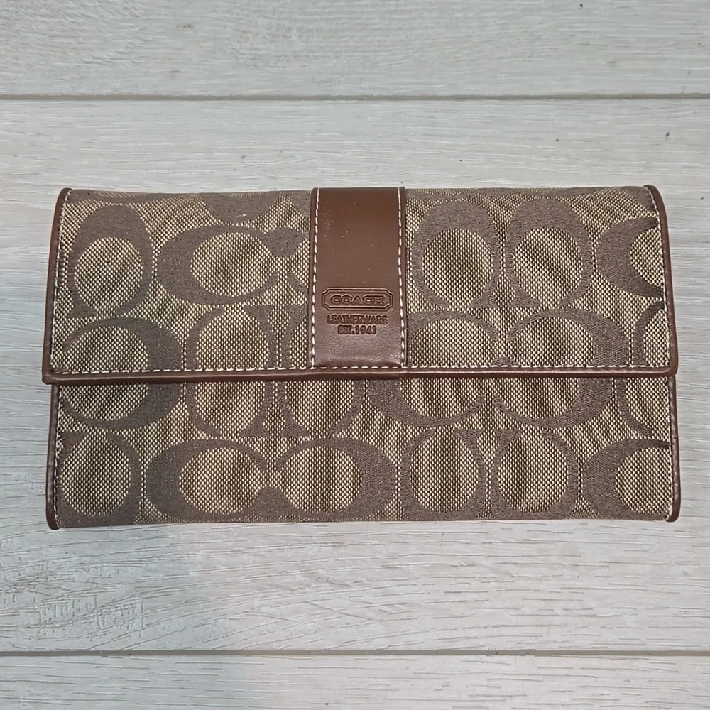 Unbranded Women Logo Signature Wallet Canvas